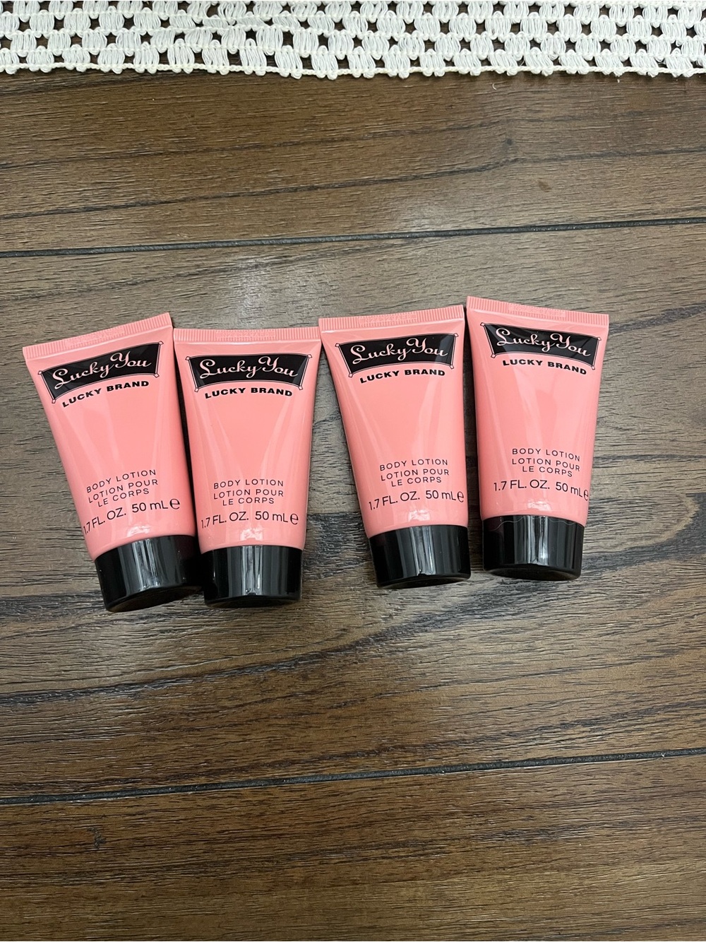 Lucky Brand Pink Travel Body Lotion Tubes bundle